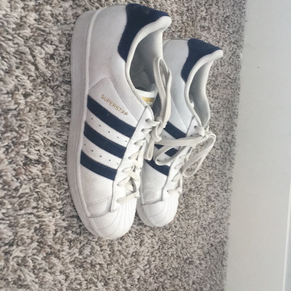 Navy Adidas Superstar. (Used) Great condition